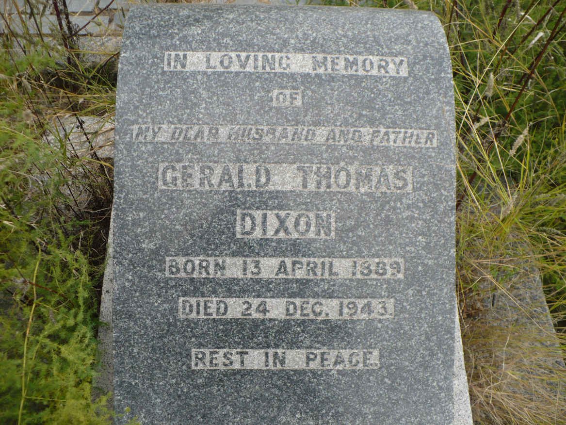DIXON Gerald Thomas 1889-1943