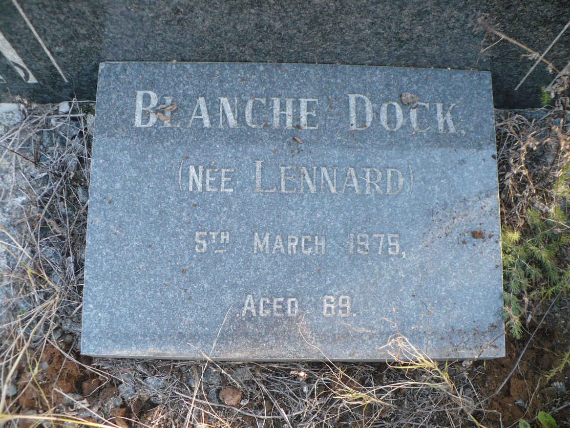 DOCK Blanche nee LENNARD -1975