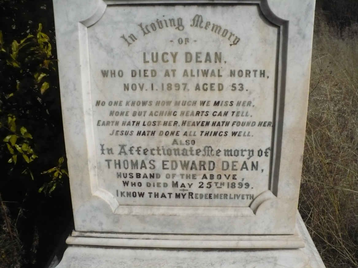 DEAN Thomas Edward -1899 &amp; Lucy -1897