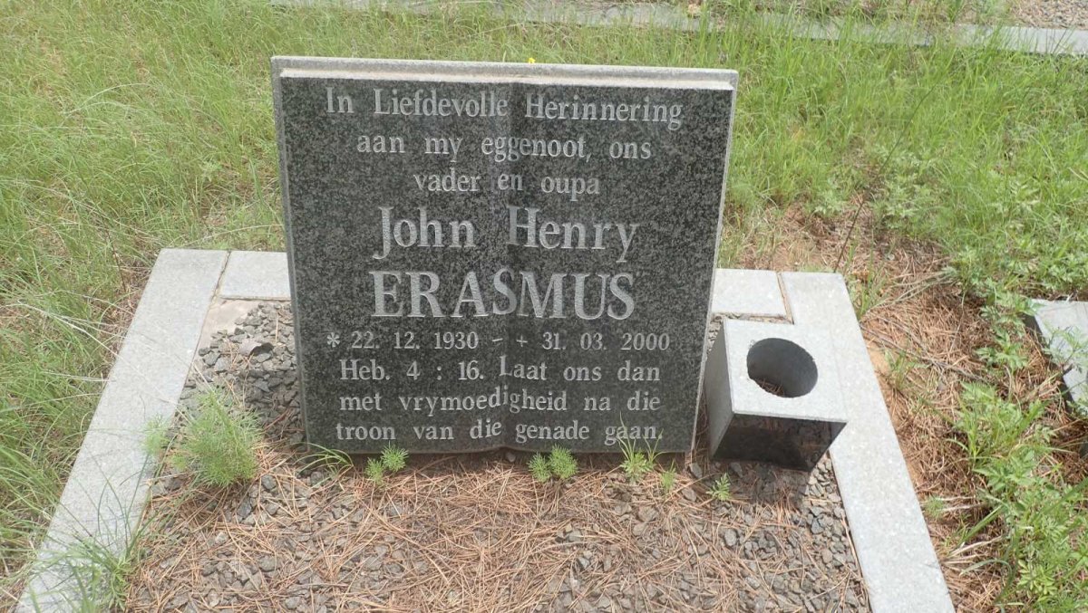 ERASMUS John Henry 1930-2000