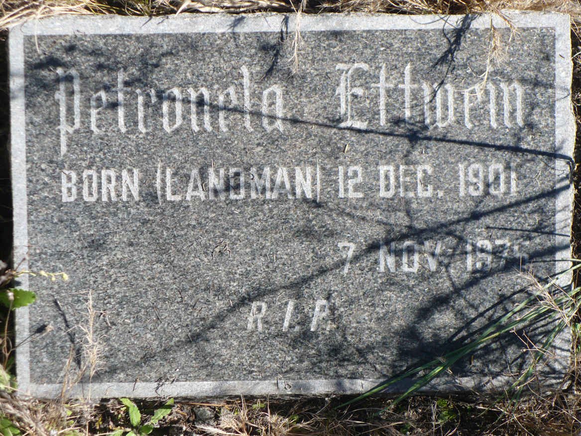 ETTWEIN Petronela nee LANDMAN 1901-1975