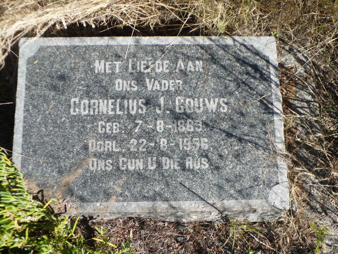 GOUWS Cornelius J. 1869-1956