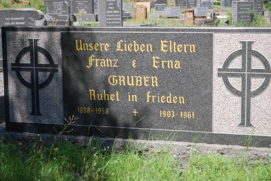 GRUBER Frans 1888-1958 &amp; Erna 1903-1961
