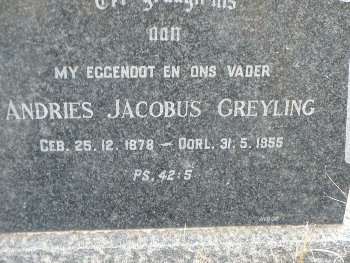 GREYLING Andries Jacobus 1878-1955