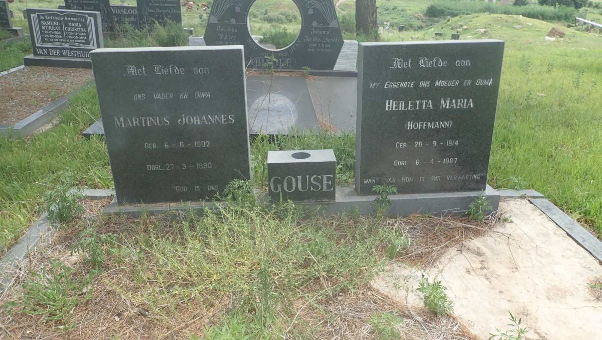 GOUSE Martinus Johannes 1902-1990 &amp; Heiletta Maria HOFFMANN 1914-1987