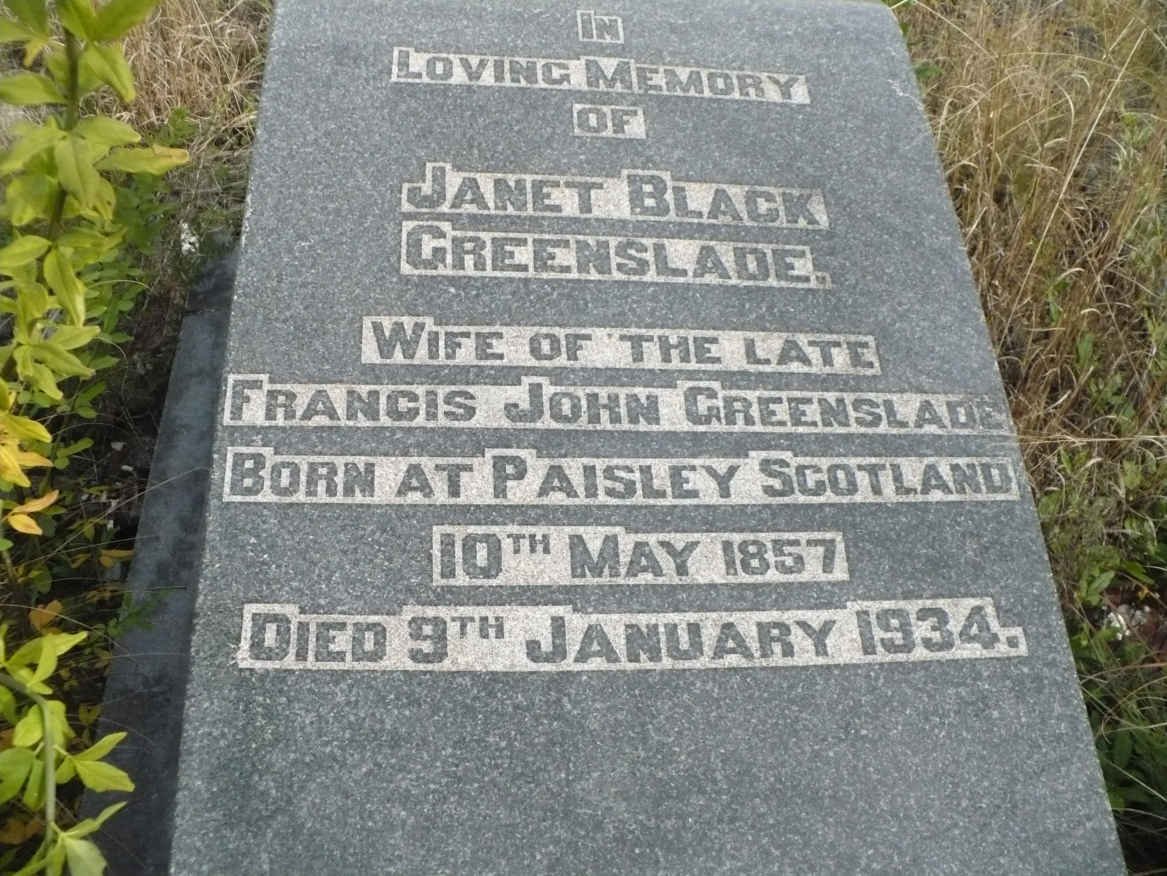 GREENSLADE Janet Black 1857-1934