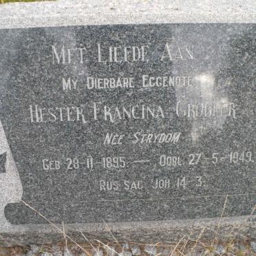 GROBLER Hester Francina nee STRYDOM 1895-1949