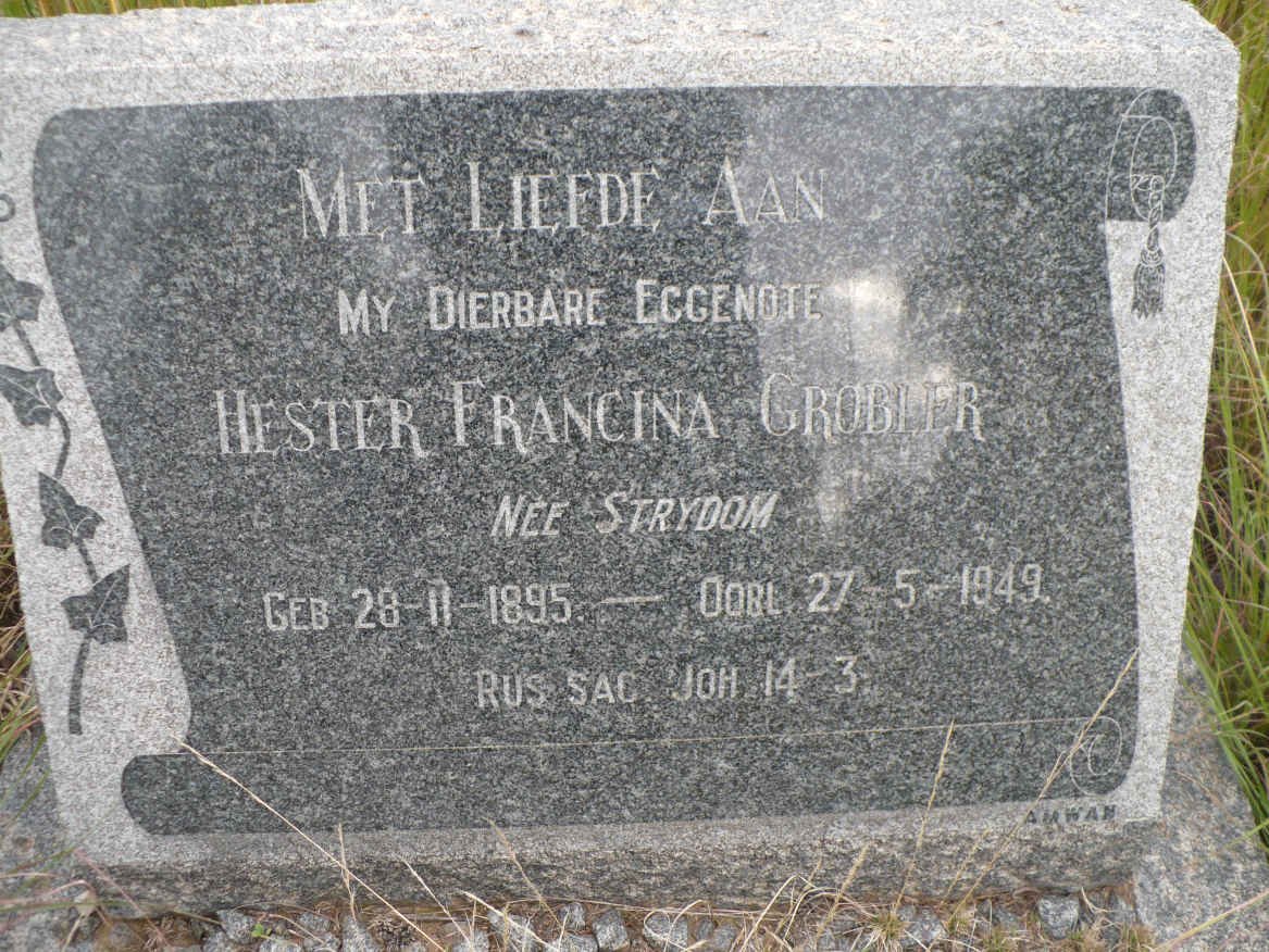 GROBLER Hester Francina nee STRYDOM 1895-1949