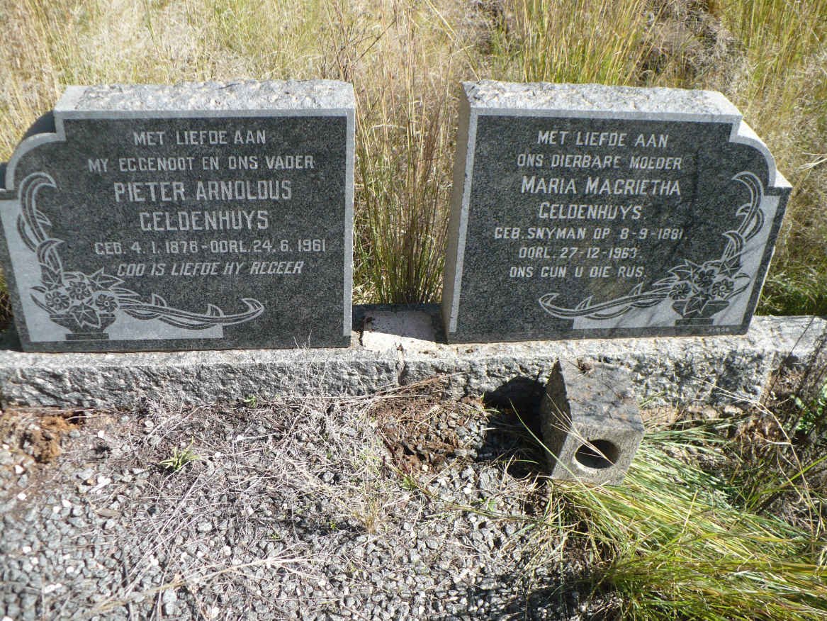 GELDENHUYS Pieter Arnoldus 1878-1961 &amp; Maria Magrietha SNYMAN 1881-1963