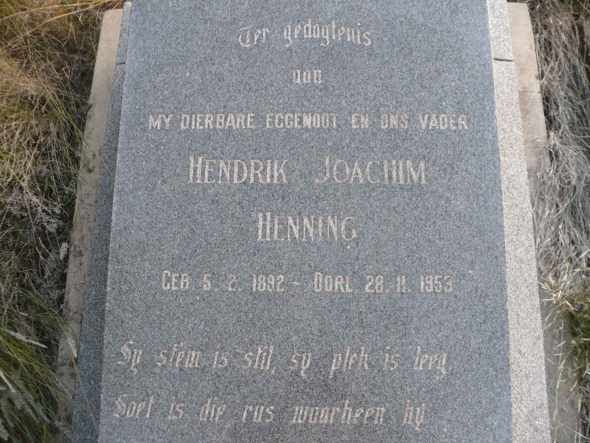 HENNING Hendrik Joachim 1892-1953