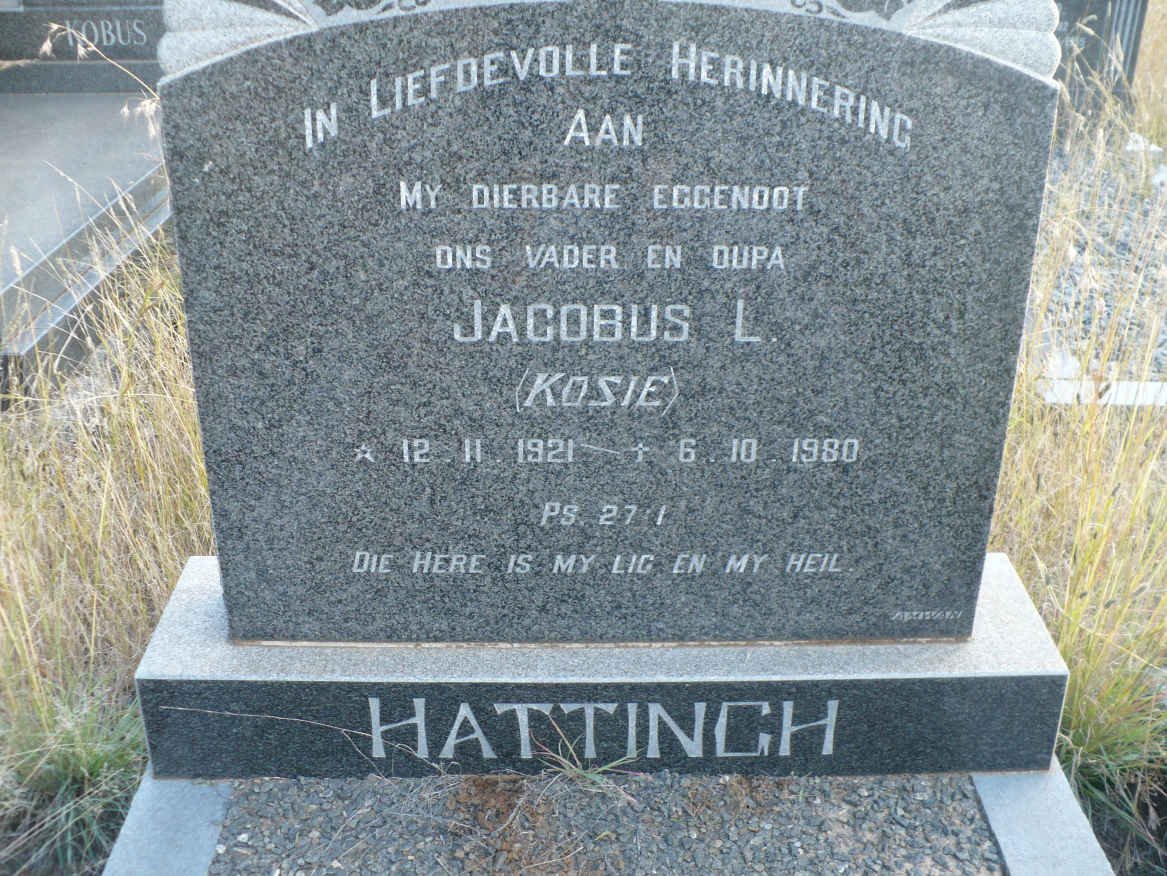 HATTINGH Jacobus L. 1921-1980