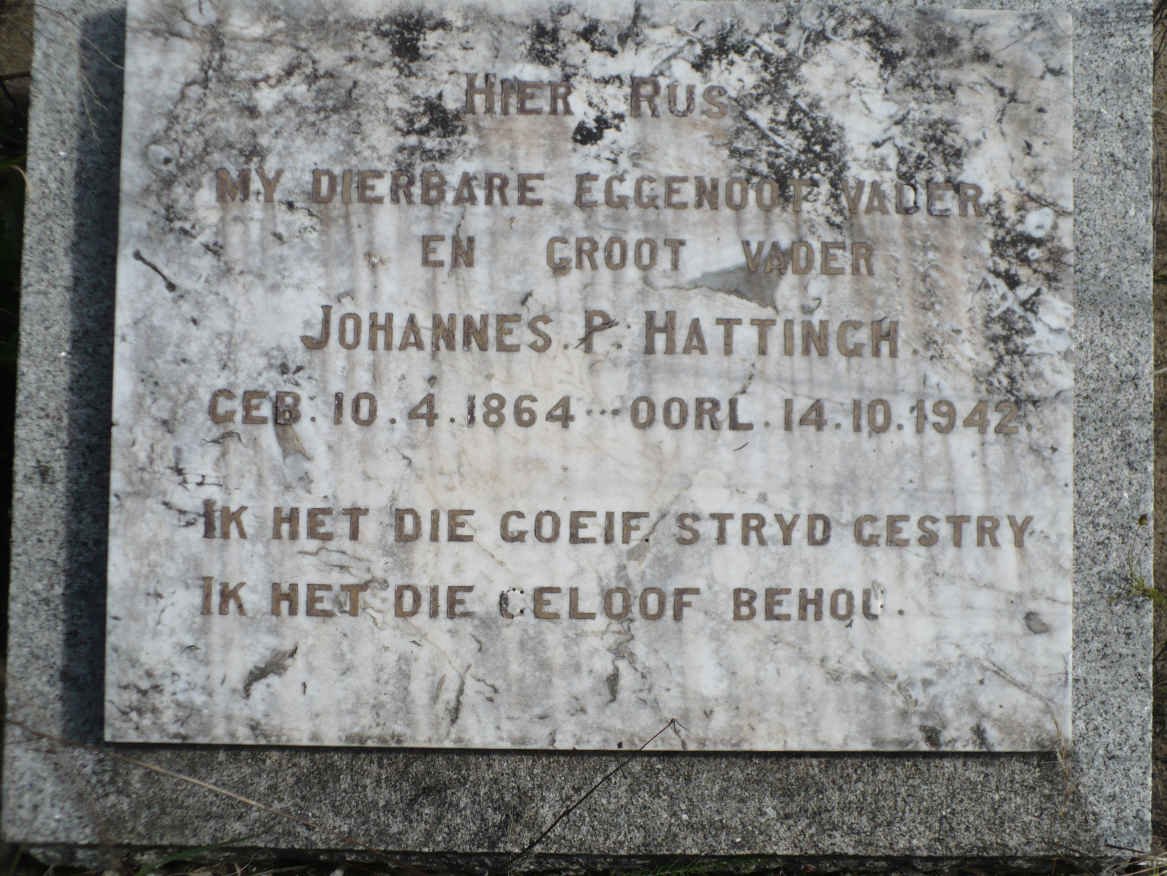 HATTINGH Johannes P. 1864-1942