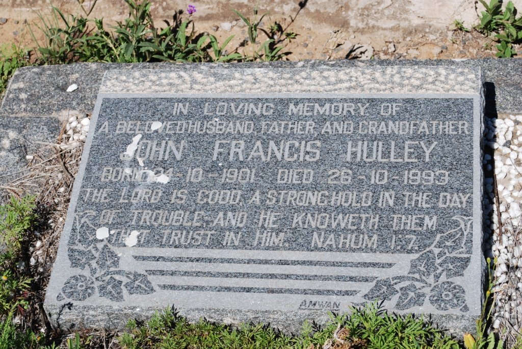 HULLEY John Francis 1901-1993