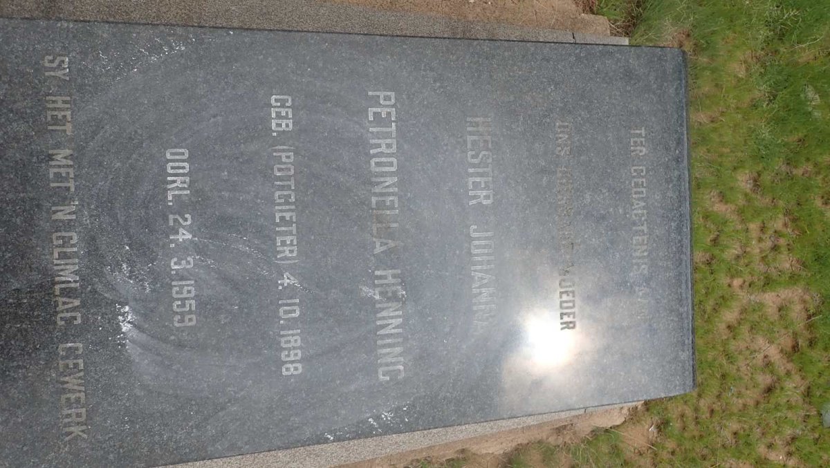 HENNING Hester Johanna Petronella nee POTGIETER 1898-1959