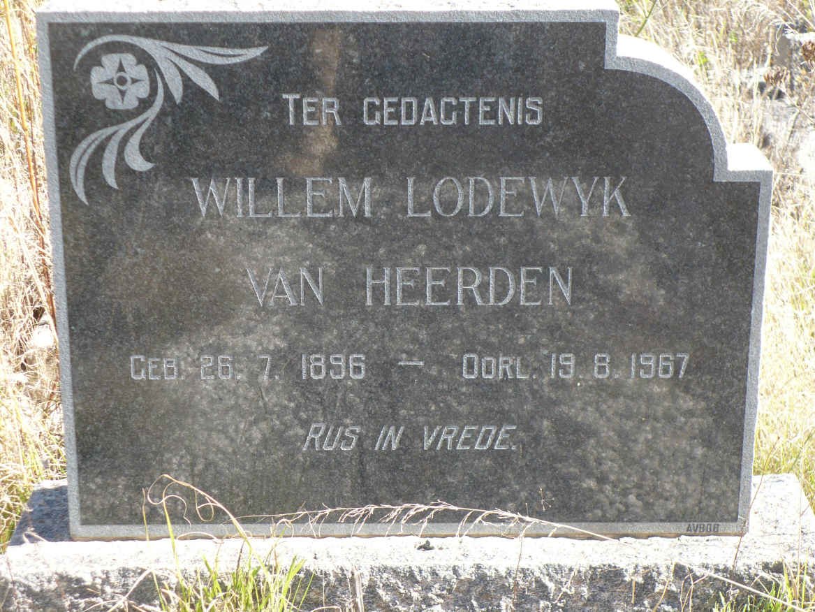 HEERDEN Willem Lodewyk, van 1896-1967