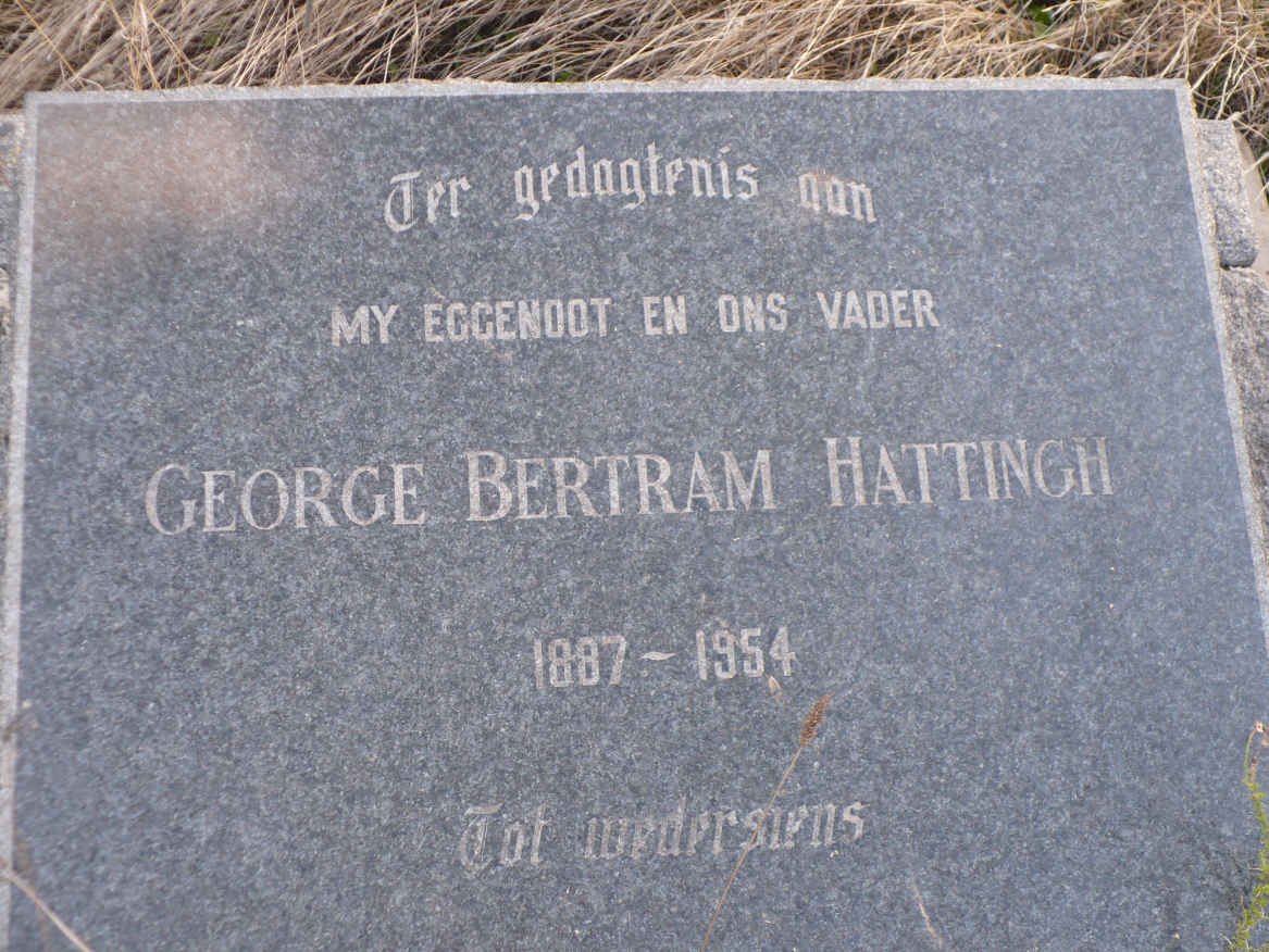 HATTINGH George Bertram 1887-1954