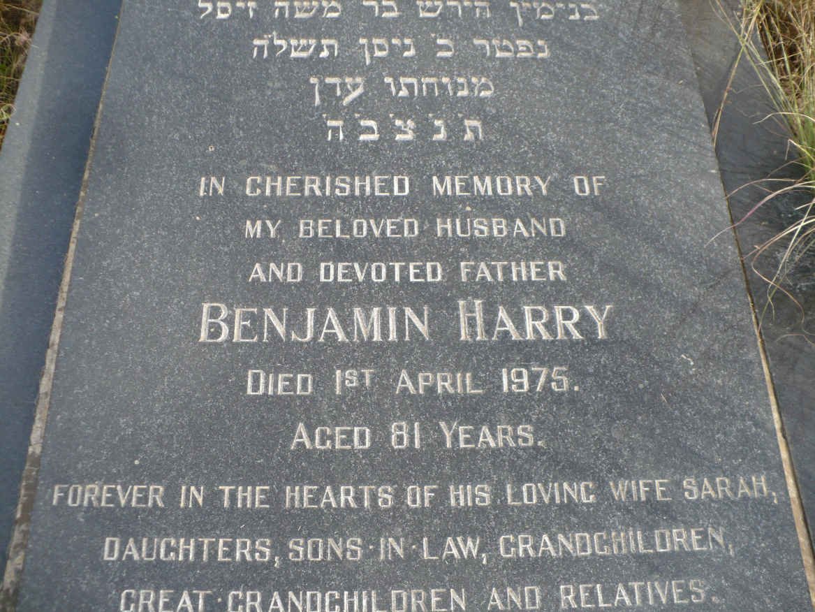 HARRY Benjamin -1975