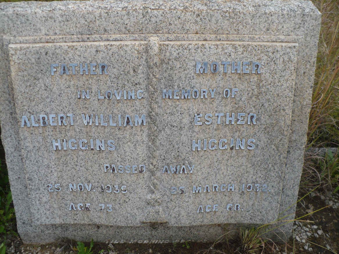 HIGGINS Albert William -1935 &amp; Esther -1932