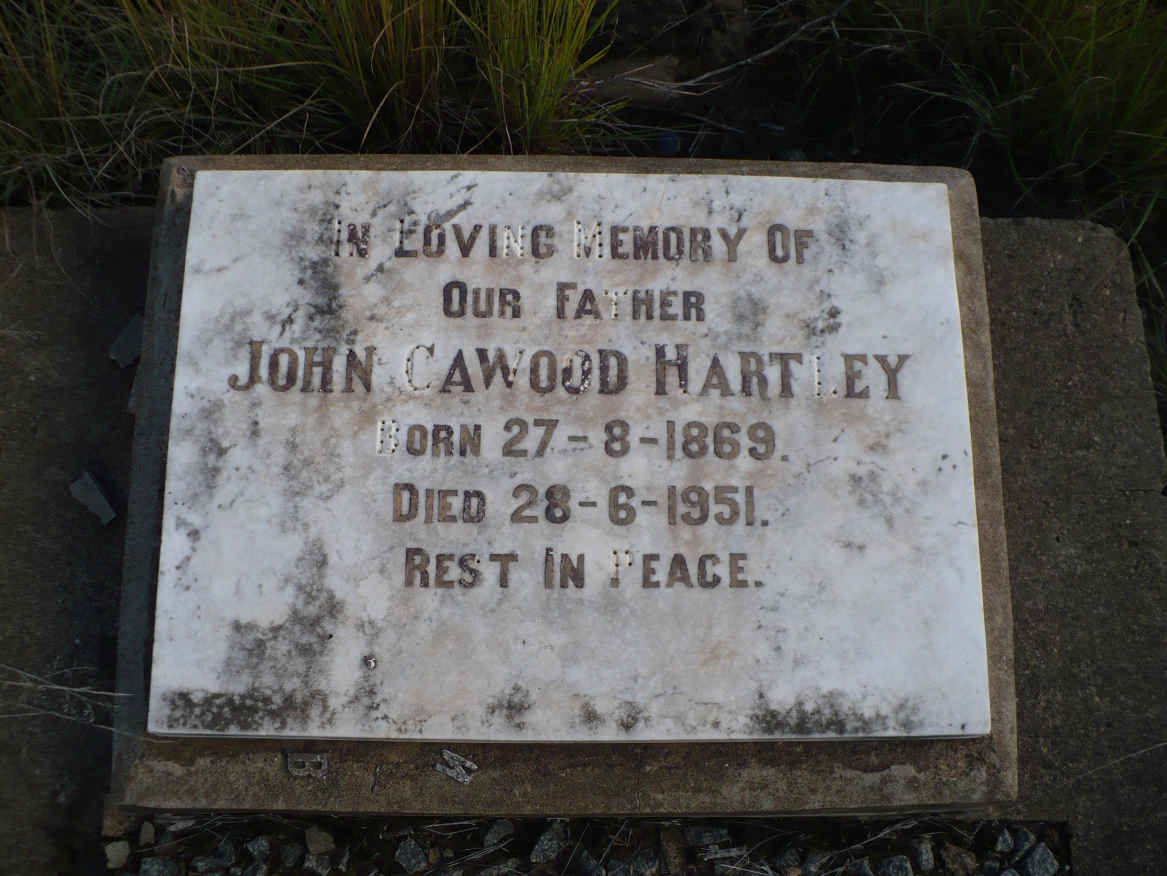 HARTLEY John Cawood 1869-1951