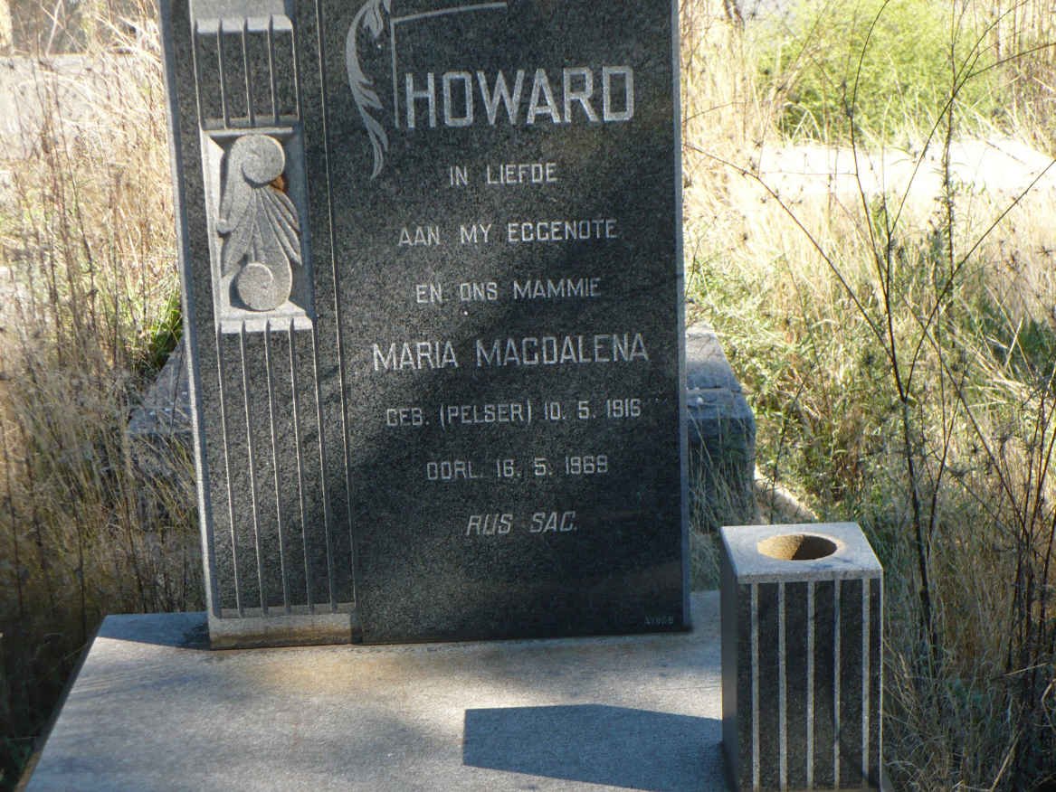 HOWARD Maria Magdalena nee PELSER 1916-1969