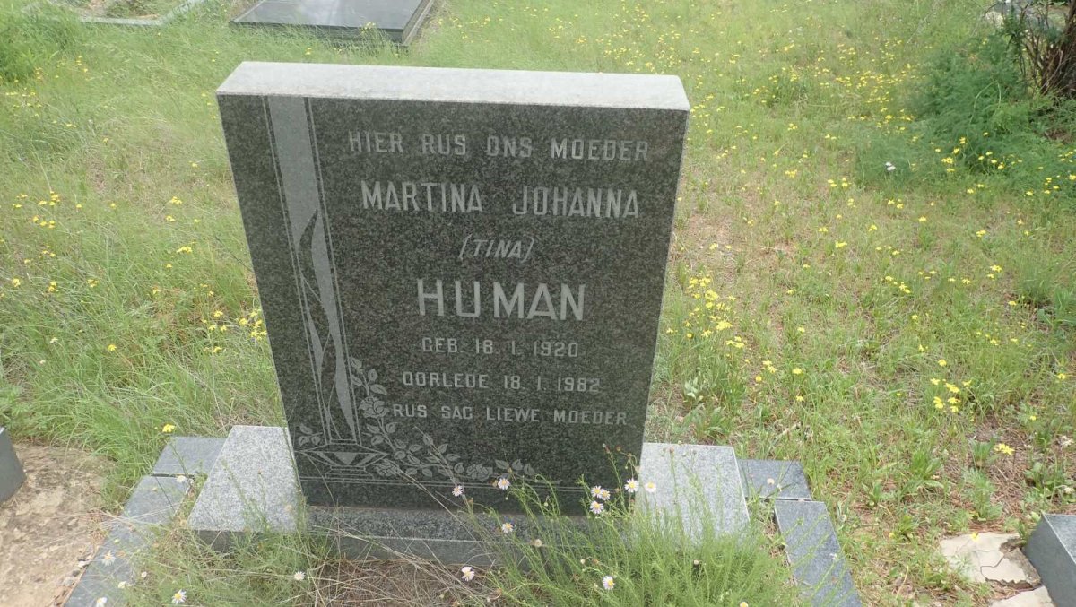 HUMAN Martina Johanna 1920-1982