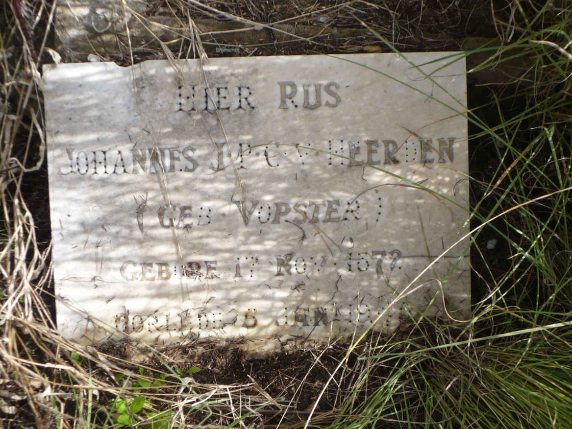HEERDEN Johannes J.P.C., v. nee VORSTER 1872-1945