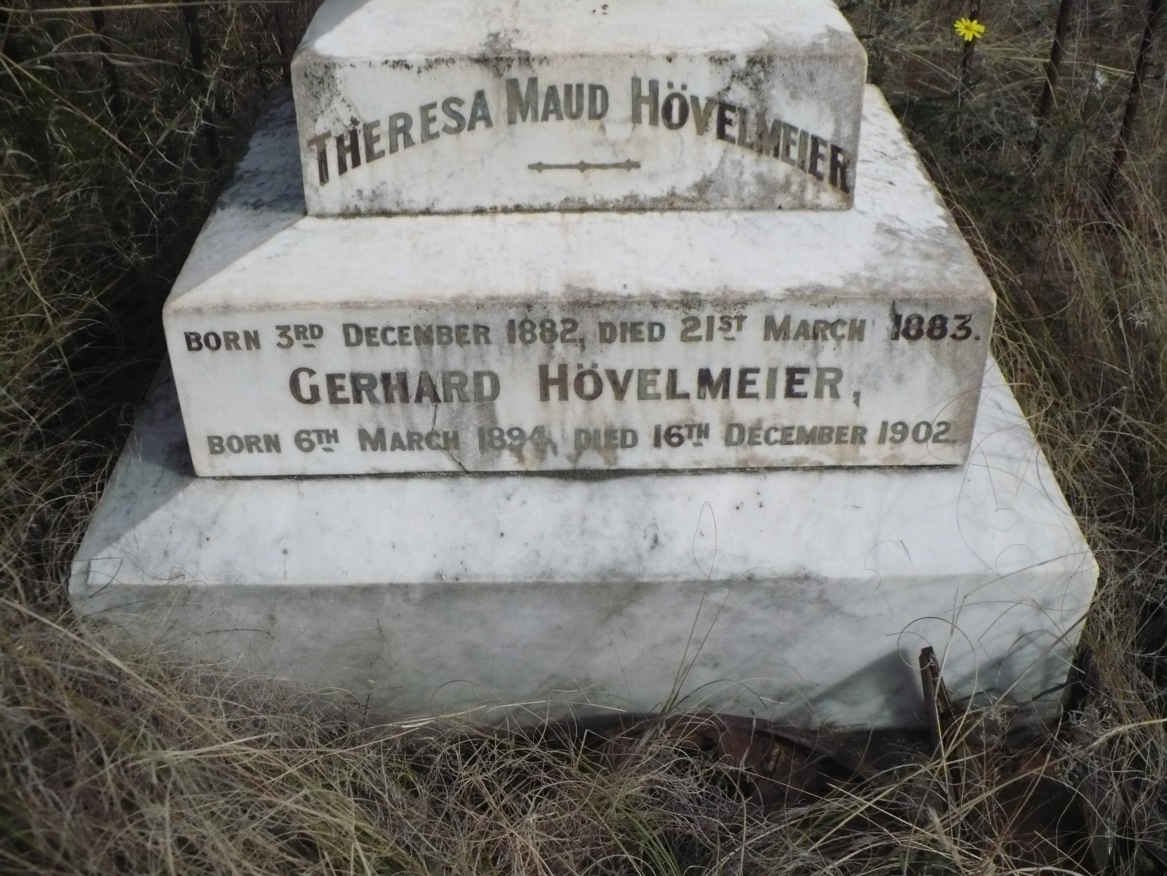 HÖVELMEIER Hennriette Jane 1877-1878 ::  HÖVELMEIER Theresa Maud 1882-1883 :: HÖVELMEIER Gerhard 1894-1902-2