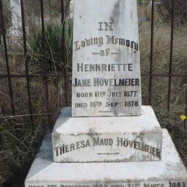 HÖVELMEIER Hennriette Jane 1877-1878 :: HÖVELMEIER Theresa Maud 1882-1883 :: HÖVELMEIER Gerhard 1894-1902-1