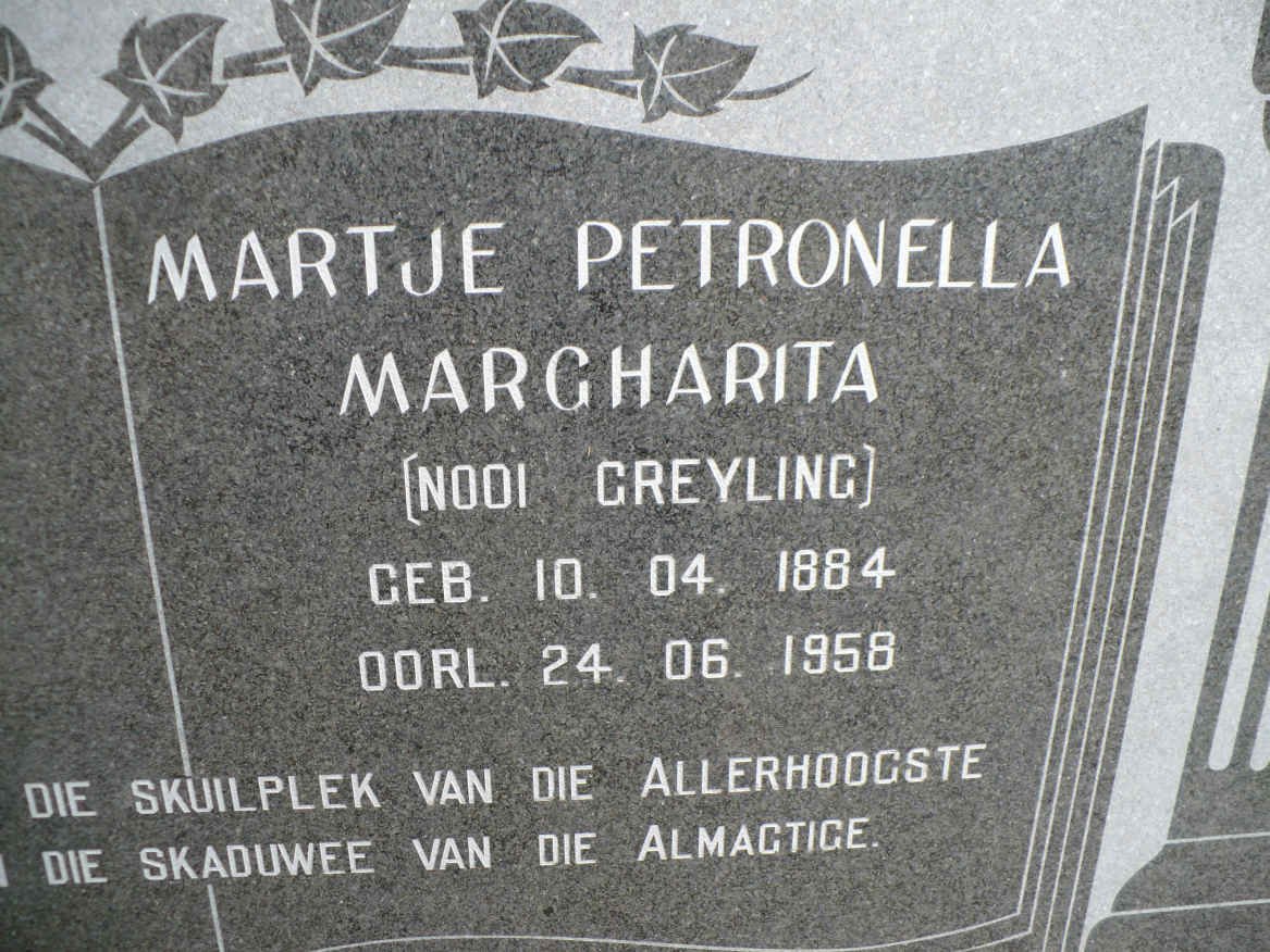HUMAN Johan Daniël Wilhelm 1885-1943 &amp; Martje Petronella Margharita GREYLING 1884-1958-3