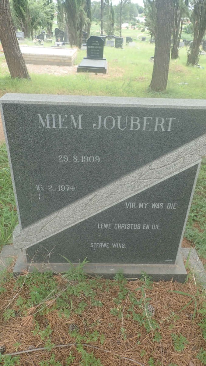 JOUBERT Miem 1909-1974
