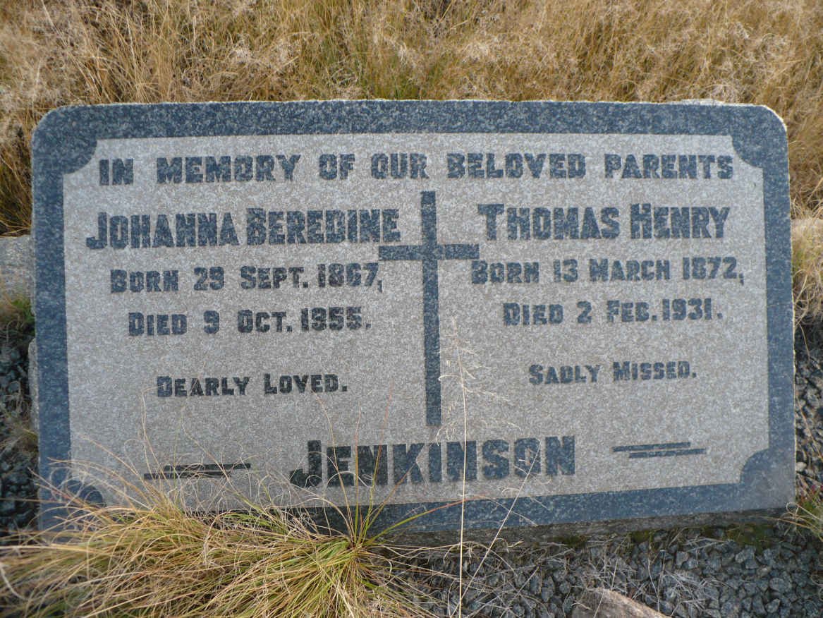 JENKINSON Thomas Henry 1872-1931 &amp; Johanna Beredine 1867-1955