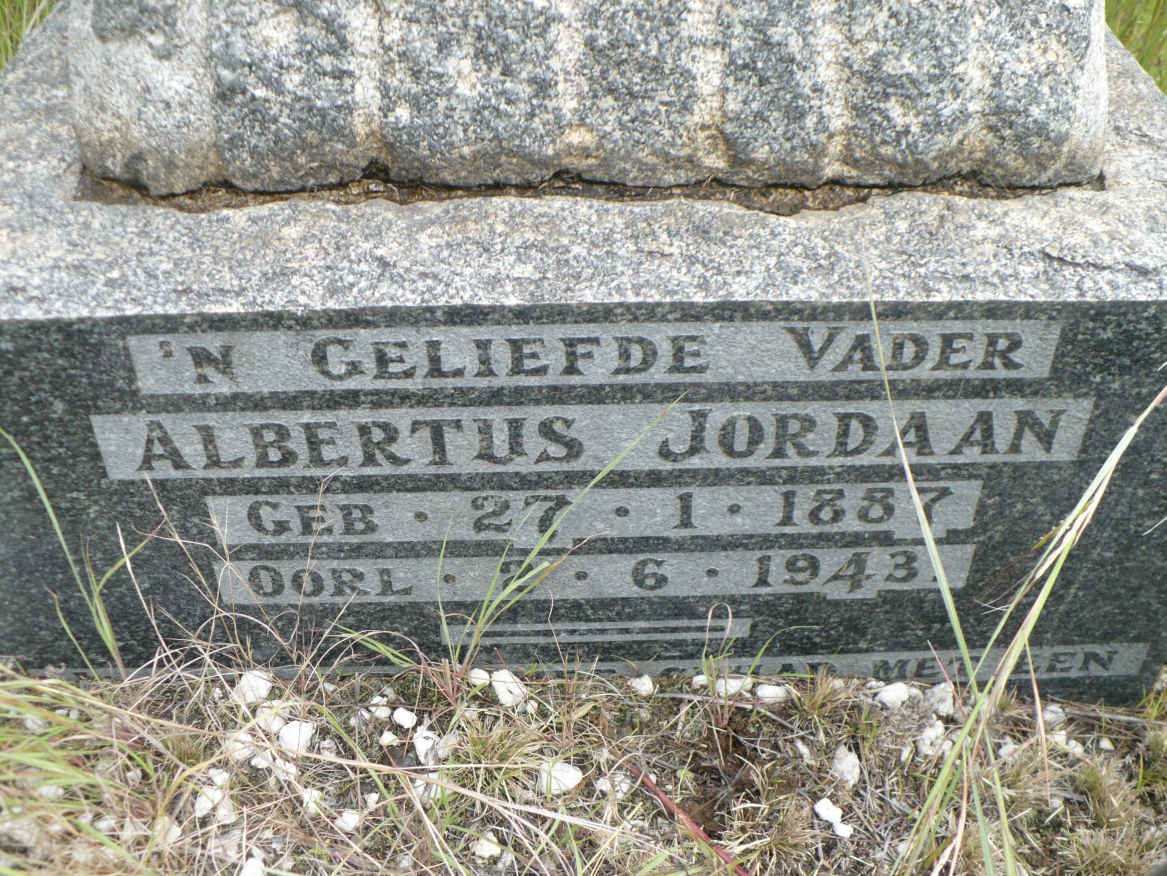 JORDAAN Albertus 1887-1943