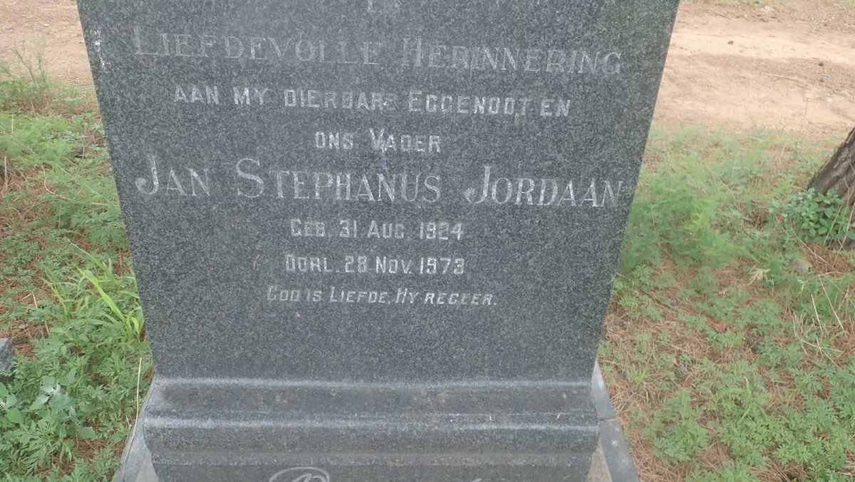 JORDAAN Jan Stephanus 1924-1973