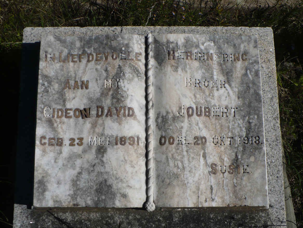 JOUBERT Gideon David 1891-1918
