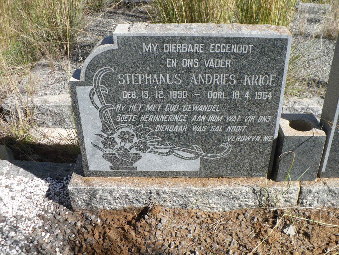 KRIGE Stephanus Andries 1890-1964