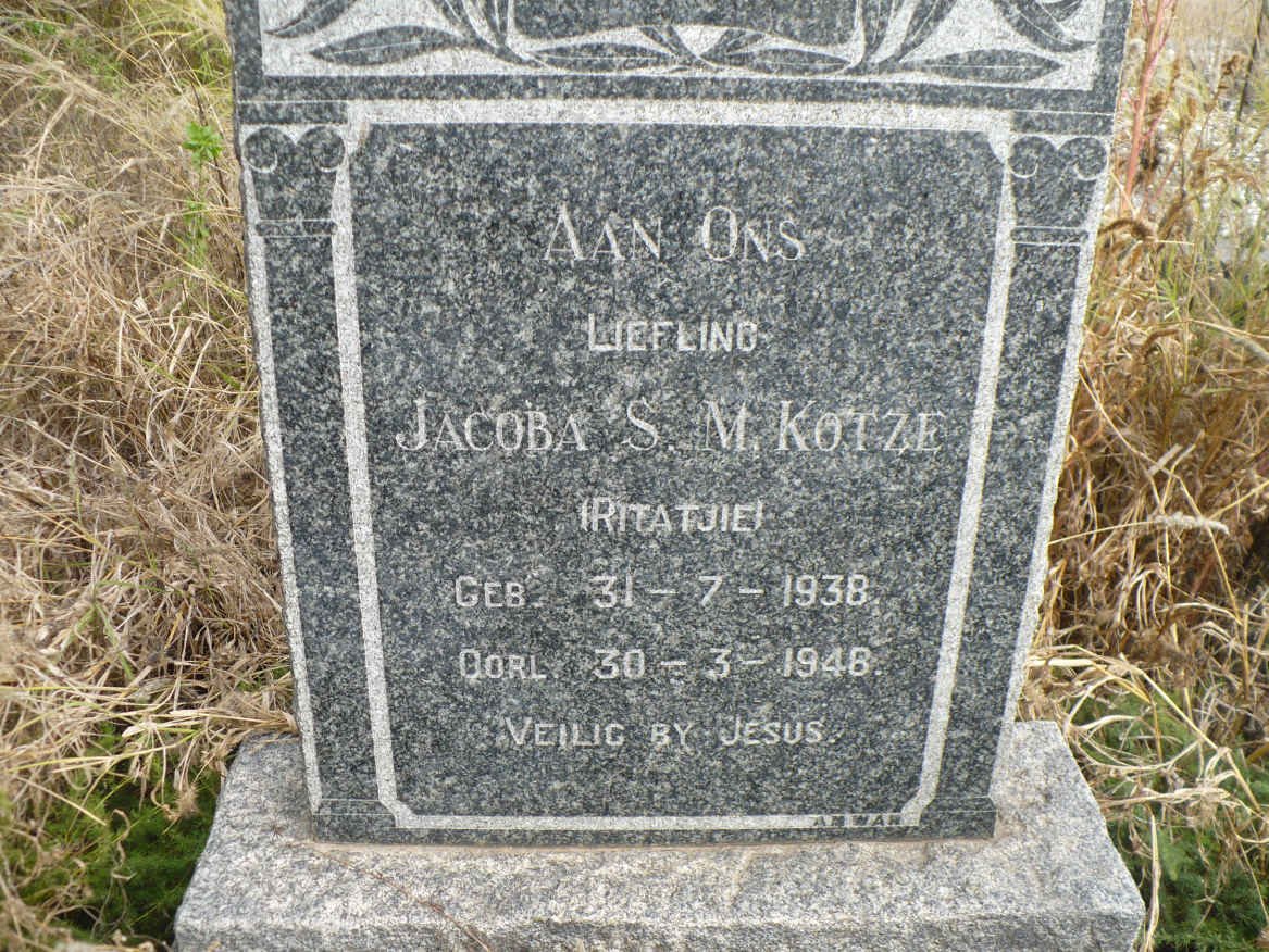KOTZE Jacoba S.M. 1938-1946