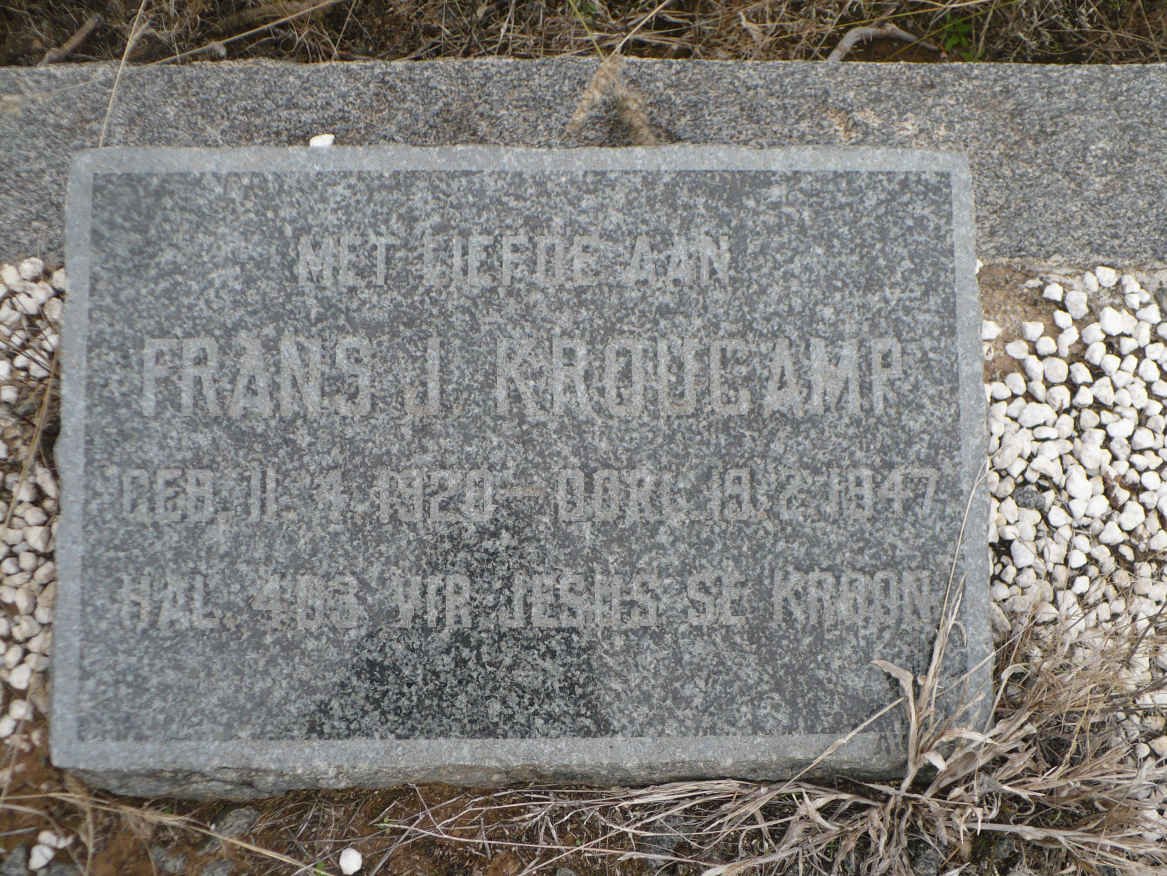 KROUCAMP Frans J. 1920-1947