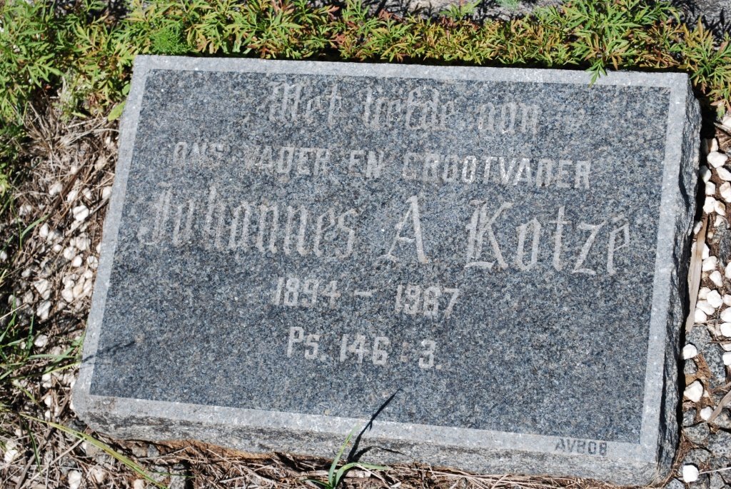 KOTZE Johannes A. 1894-1967
