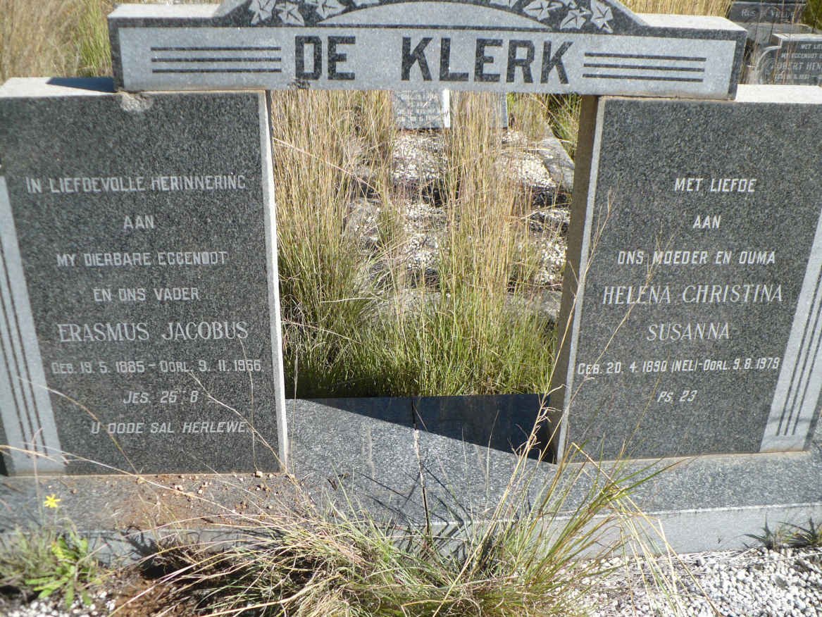 KLERK Erasmus Jacobus, de 1885-1966 &amp; Helena Christina Susanna NEL 1890-1979