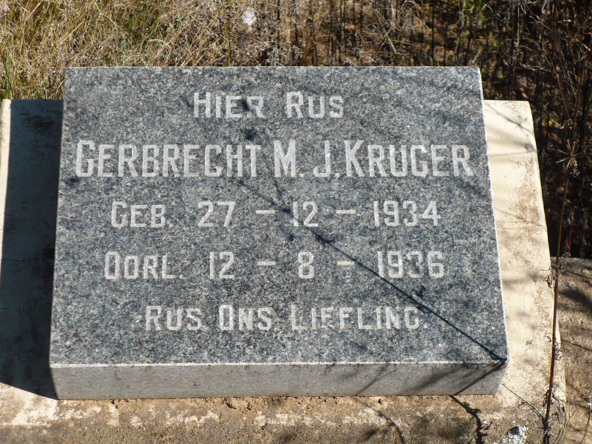 KRUGER Gerbrecht M.J. 1934-1936