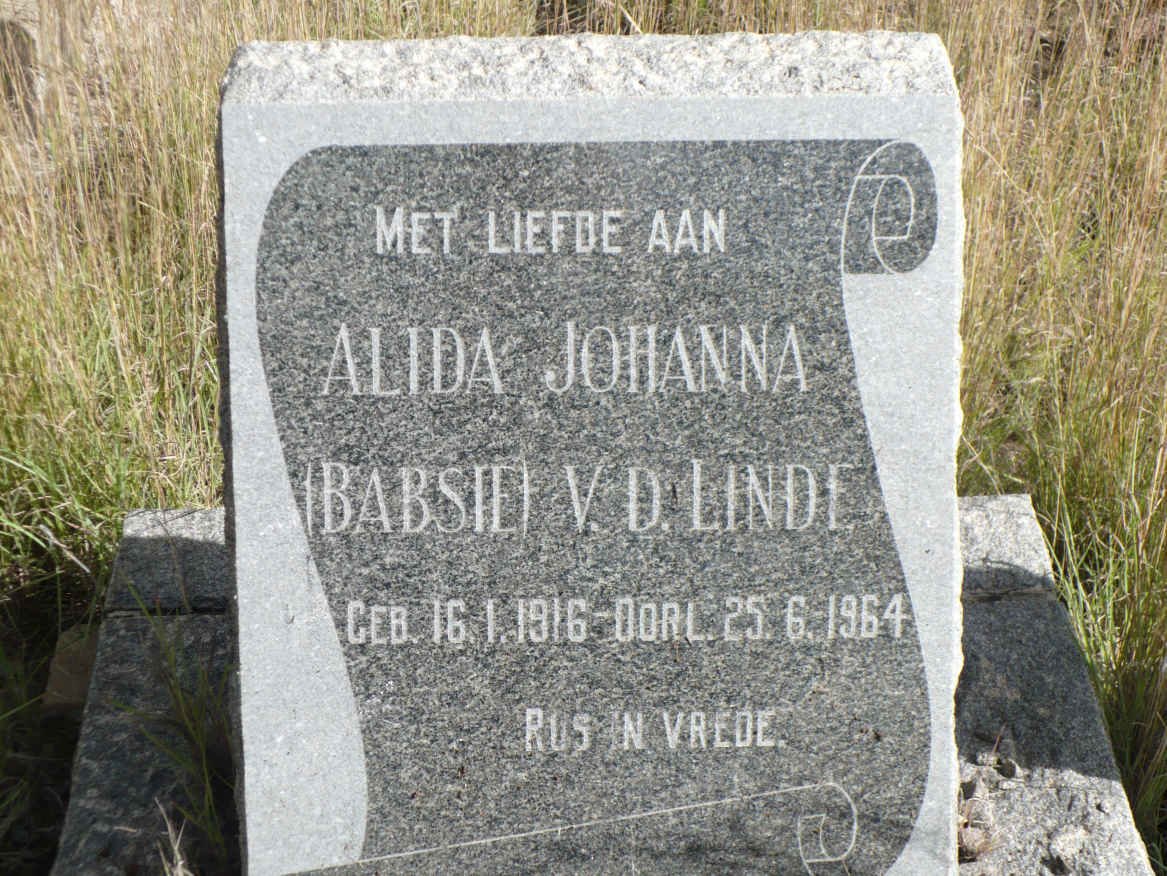 LINDE Alida Johanna, v.d. 1916-1964