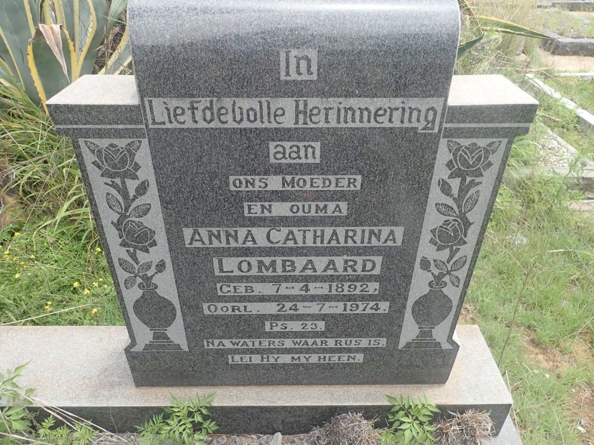 LOMBAARD Anna Catharina 1892-1974