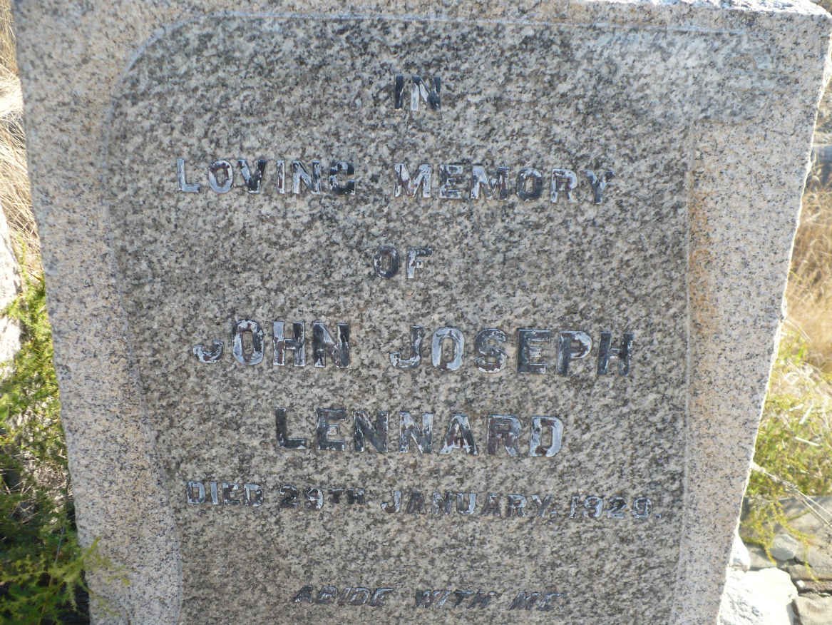 LENNARD John Joseph -1929