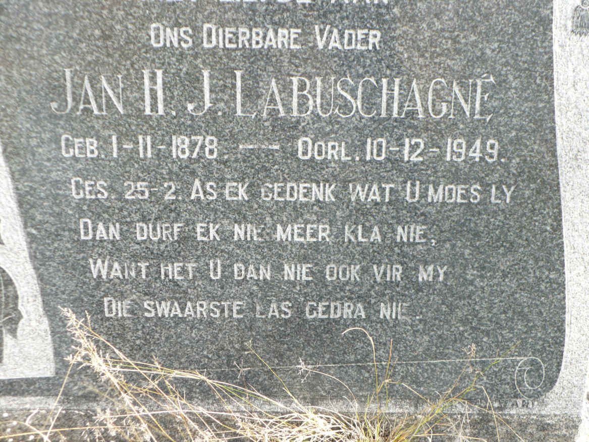 LABUSCHAGNE Jan H.J. 1878-1949
