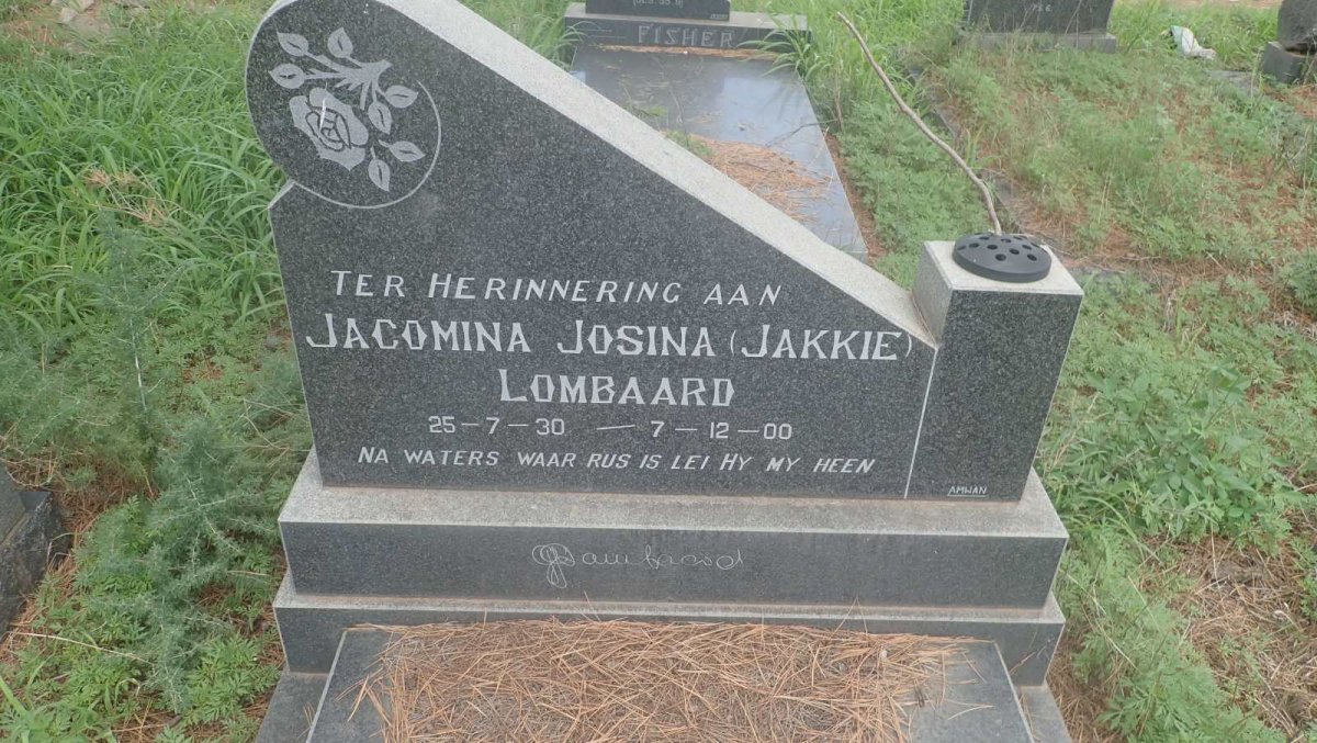 LOMBAARD Jacomina Josina 1930-2000