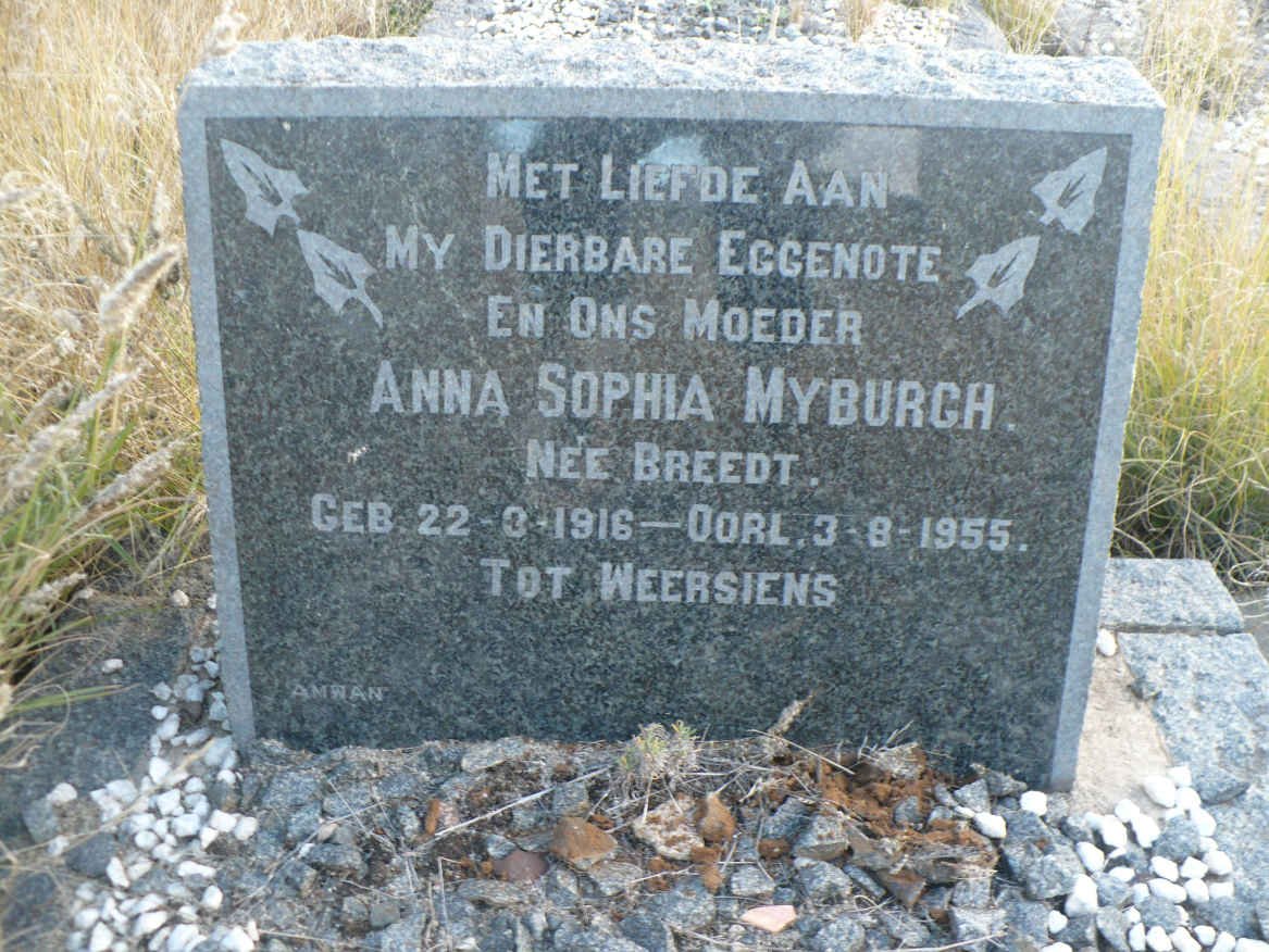 MYBURGH Anna Sophia nee BREEDT 1916-1955