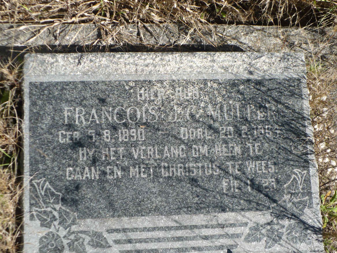 MULLER Francois J.C. 1890-1954