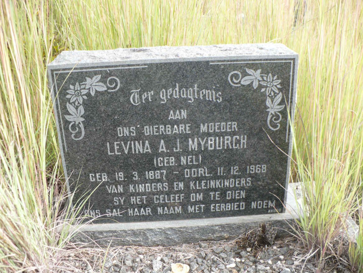MYBURGH Levina A.J. nee NEL 1887-1968