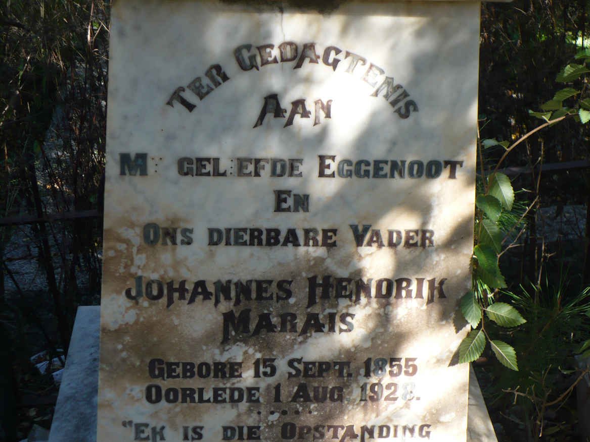 MARAIS Johannes Hendrik 1855-1928