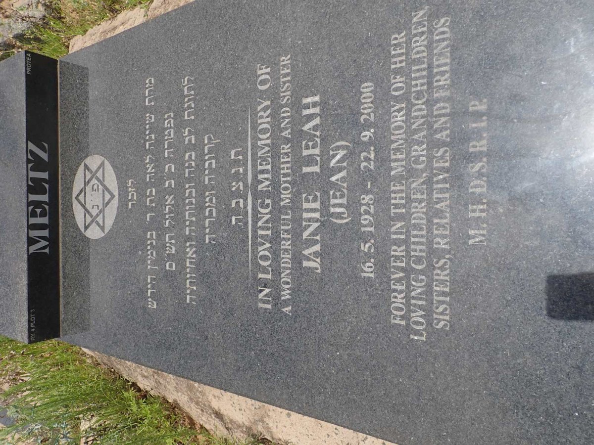 MELTZ Janie Leah 1928-2000